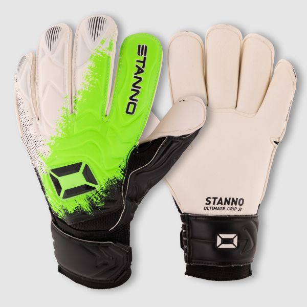 Ultimate Grip V JR Goalkeeper Gloves - White-Green-Black