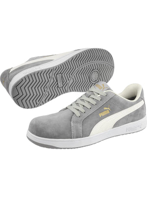 ICONIC SUEDE GREY LOW S1PL ESD FO HRO SR 640030800 SAFETY TRAINER