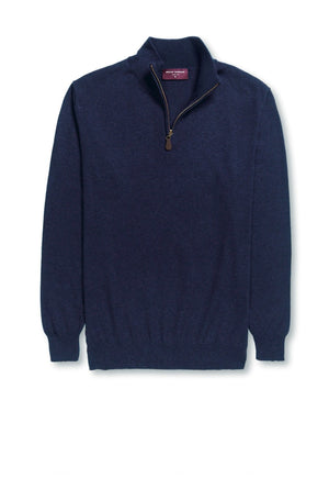 7839 Dallas 1/4 Zip Jumper - Navy