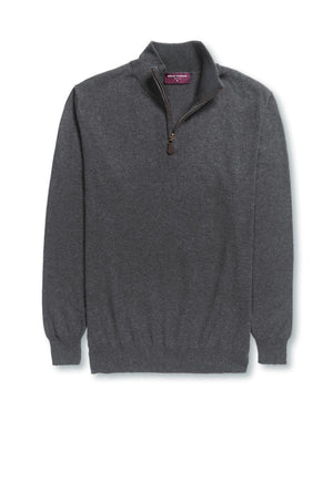 7839 Dallas 1/4 Zip Jumper - Charcoal