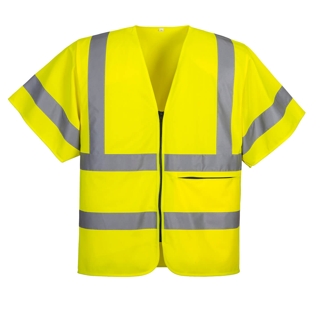 C372 Hi-Vis Band and Brace Zip Vest S/S - Yellow