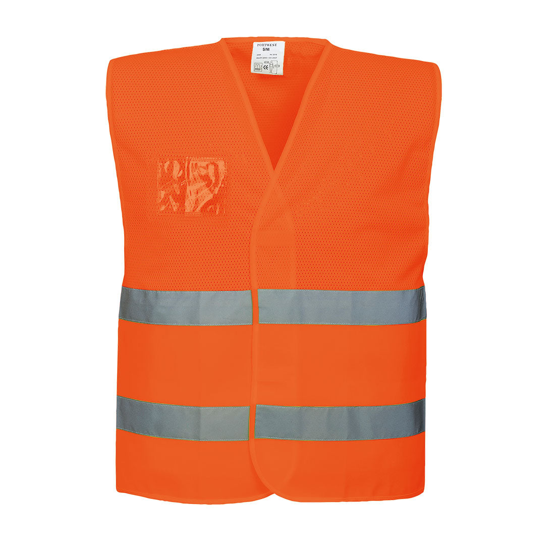 C494 Hi-Vis Half Mesh Two Band Vest - Orange