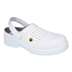 FC03 Compositelite ESD Perforated Safety Clog White SB AE