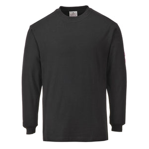 FR11 Flame Resistant Anti-Static Long Sleeve T-Shirt - Black