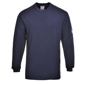 FR11 Flame Resistant Anti-Static Long Sleeve T-Shirt - Navy