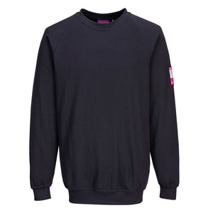 FR12 Flame Resistant Anti-Static Long Sleeve Sweatshirt - Navy