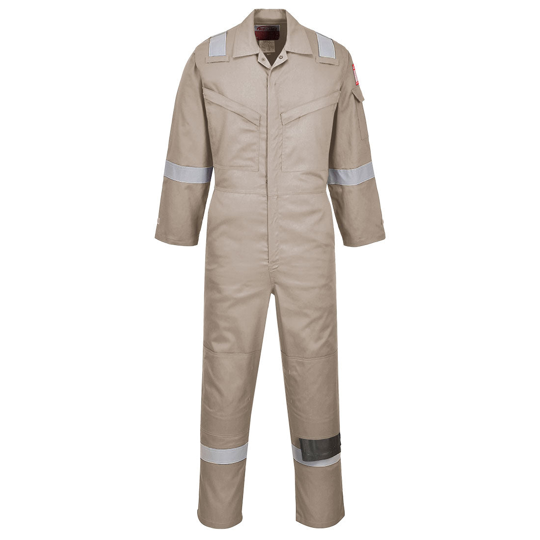 FR21 Bizflame Work FR Super Lightweight Anti-Static Coverall - Khaki