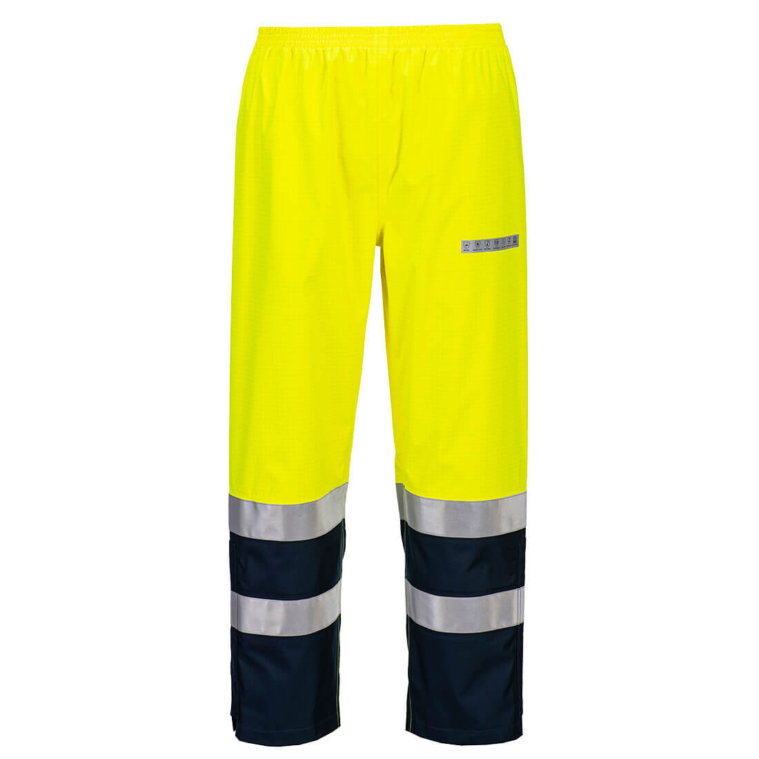 FR41 Bizflame Rain+ Hi-Vis Light Arc Trousers - Yellow/Navy