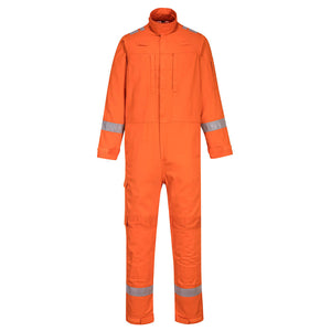 FR50 Bizflame Work Stretch Panelled Coverall - Orange