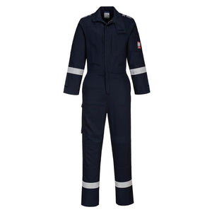 FR50 Bizflame Work Lightweight Stretch Panelled Coverall - Navy