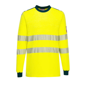 FR70 PW3 Flame Resistant Hi-Vis T-Shirt - Yellow/Navy