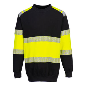 FR71 PW3 Flame Resistant Class 1 Sweatshirt - Yellow/Black