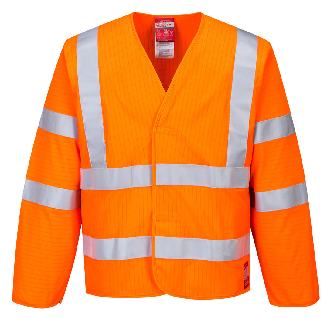 FR85 Hi-Vis Anti Static Jacket - Flame Resistant - Orange