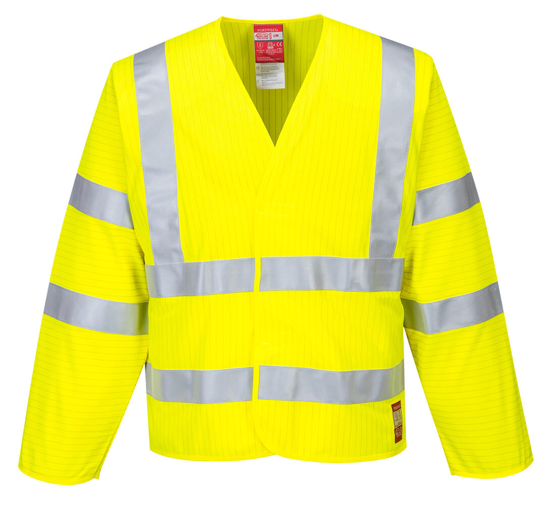 FR85 Hi-Vis Anti Static Jacket - Flame Resistant - Yellow