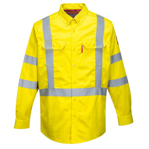 FR95 Bizflame 88/12 FR Hi-Vis Shirt - Yellow