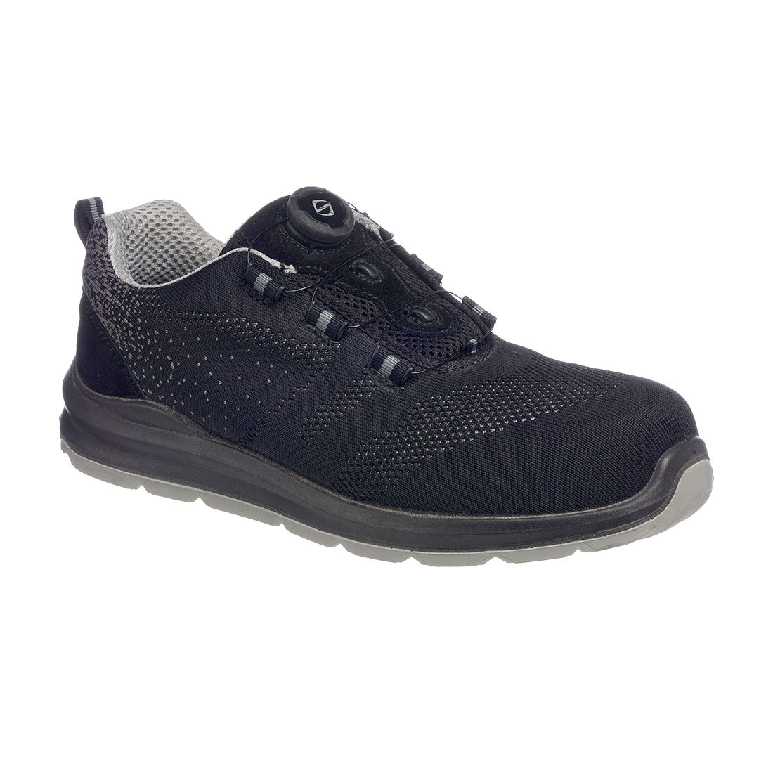 FT08 Black/Grey Composite Wire Lace Safety Trainer Knit S1P