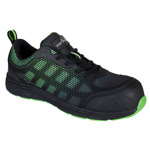 FT35 Composite Textile Trainer Black/Green S1PS FO SR