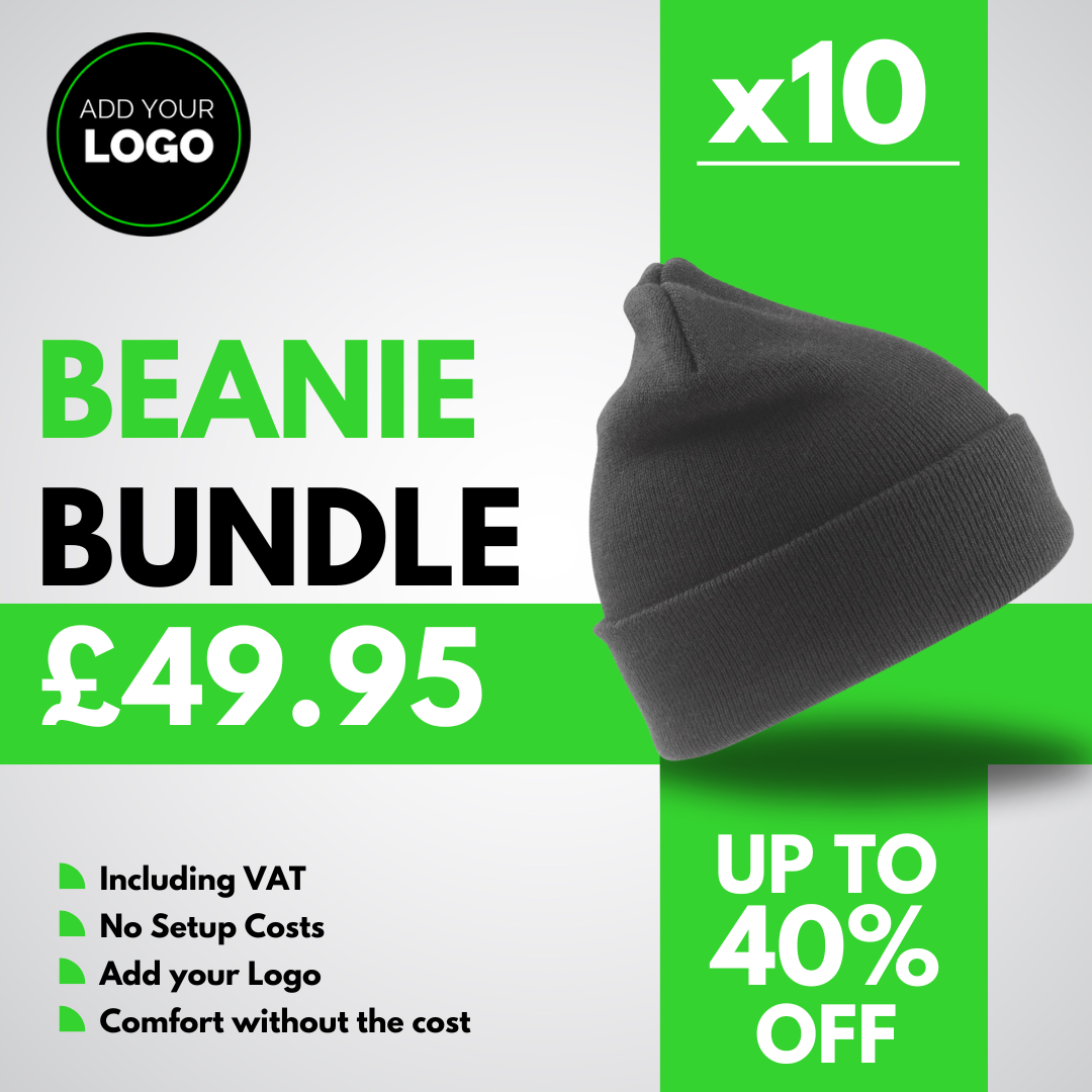 10 x Beanies + Free Logo Bundle
