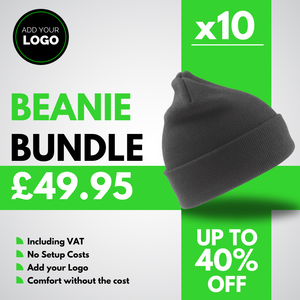10 x Beanies + Free Logo Bundle