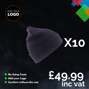 10 x Beanies + Free Logo Bundle