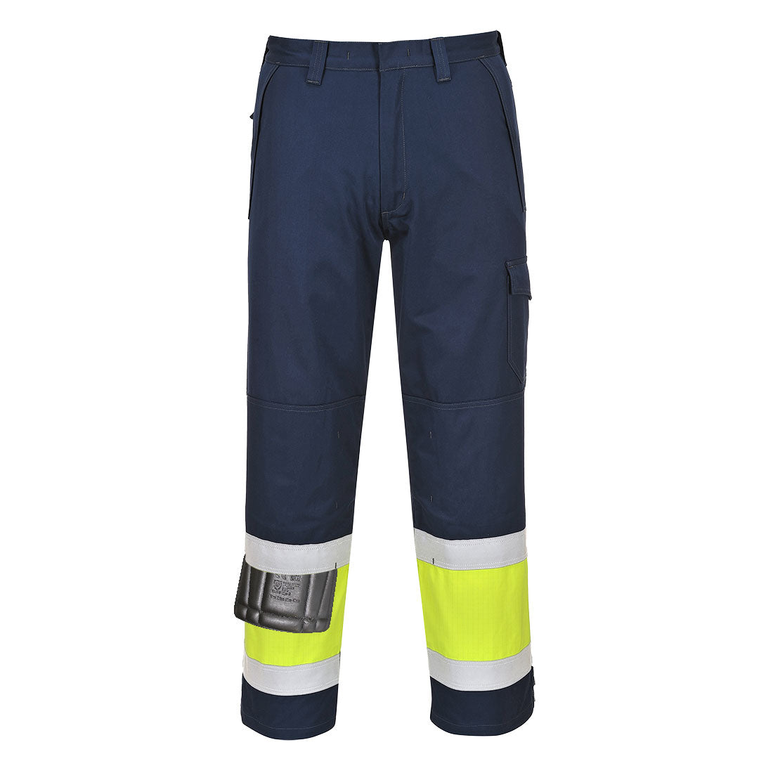 MV26 Hi-Vis Modaflame Trousers - Yellow/Navy