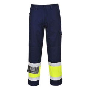 MV26 Hi-Vis Modaflame Trousers - Yellow/Navy Tall