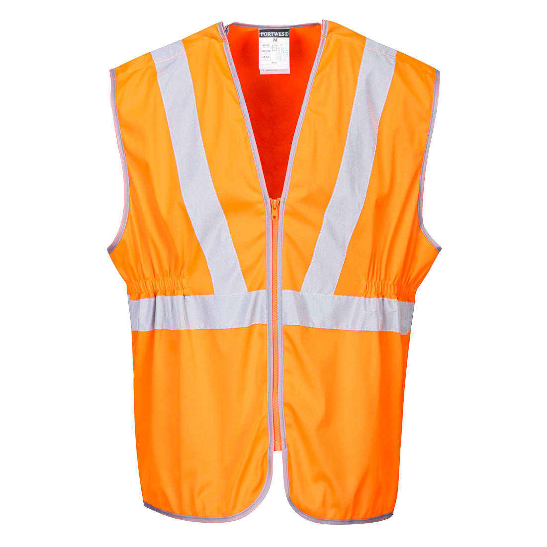 RT20 Hi-Vis Zip Long Length Vest - Orange