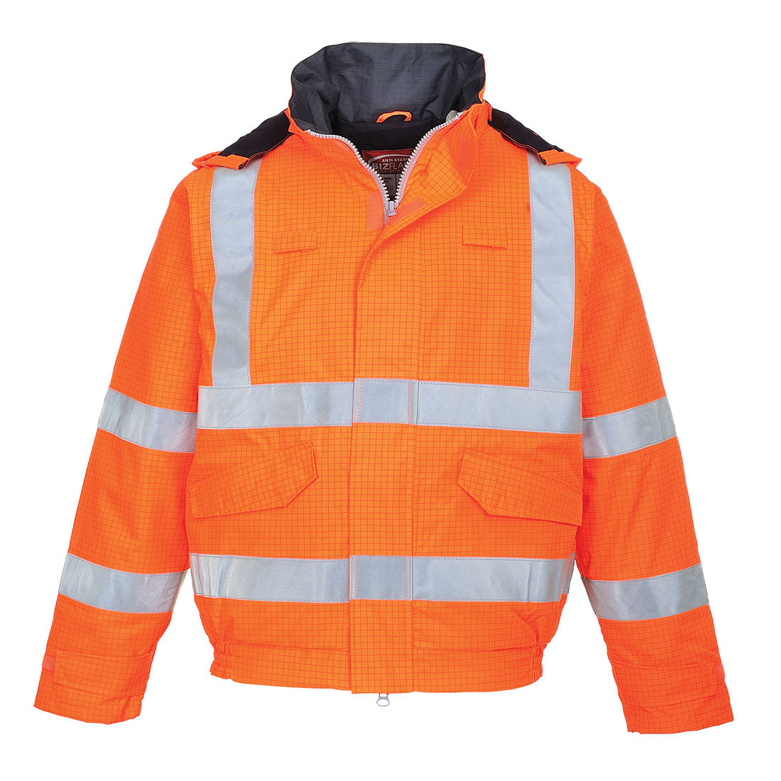 S773 Bizflame Rain Hi-Vis Antistatic FR Bomber Jacket - Orange