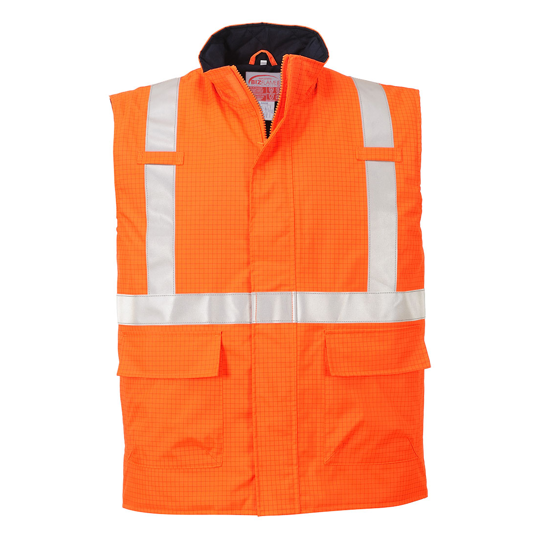 S776 Bizflame Rain Hi-Vis Anti-static FR Bodywarmer - Orange