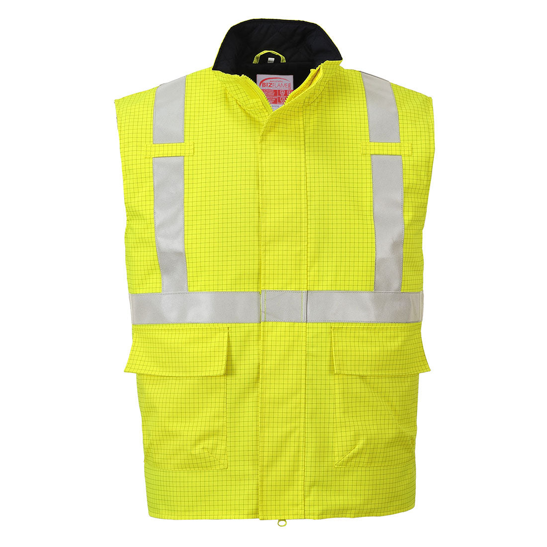 S776 Bizflame Rain Hi-Vis Anti-static FR Bodywarmer - Yellow