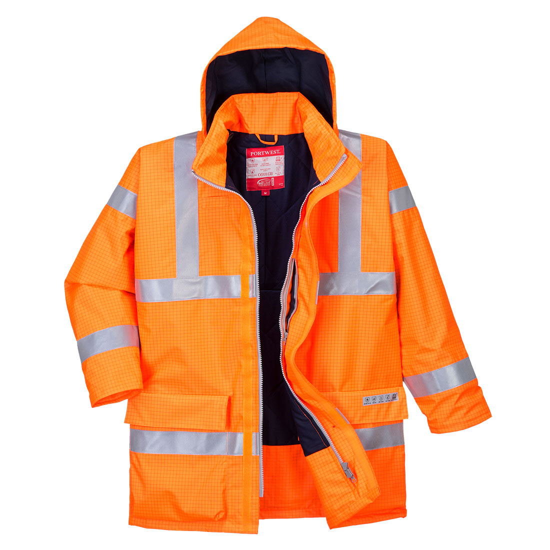 S778 Bizflame Rain Hi-Vis Antistatic FR Jacket - Orange