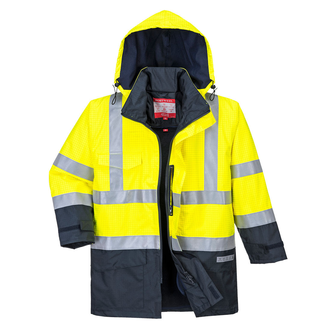 S779 Bizflame Rain Hi-Vis Multi-Protection Jacket - Yellow/Navy