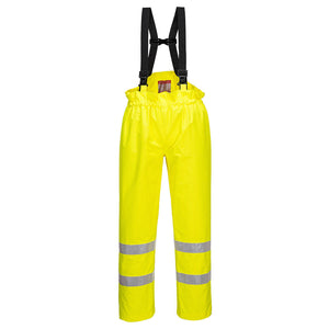 S780 Bizflame Rain Unlined Hi-Vis Antistatic FR Trousers - Yellow