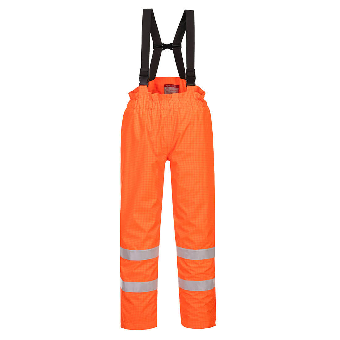 S781 Bizflame Rain Lined Hi-Vis Antistatic FR Trousers - Orange