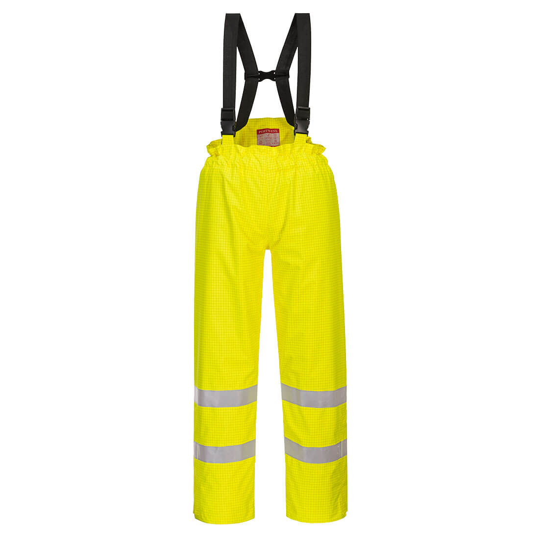 S781 Bizflame Rain Lined Hi-Vis Antistatic FR Trousers - Yellow