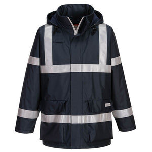 S785 Bizflame Rain Anti-Static FR Jacket - Navy