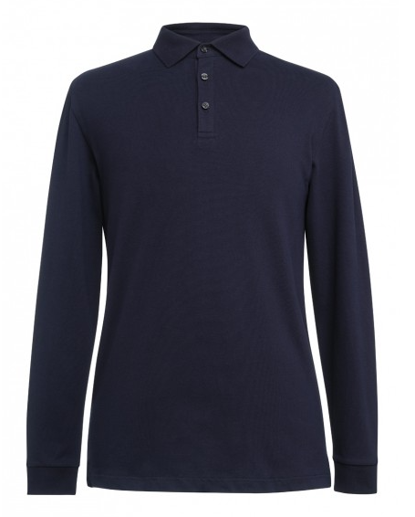 4222 Frederick Men's Long Sleeve Polo Shirt - Navy