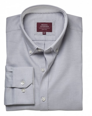 4052 Lawrence Men's Stretch Oxford Shirt - Grey