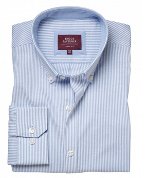 4052 Lawrence Men's Stretch Oxford Shirt - Sky Stripe