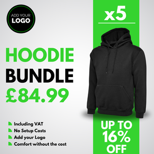 5 Classic Hoodie Bundle With Free Logo