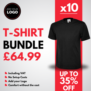 10 Custom T-Shirts with Free Logo Bundle