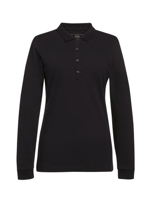 2378 Anna Female L/S Polo Shirt - Black