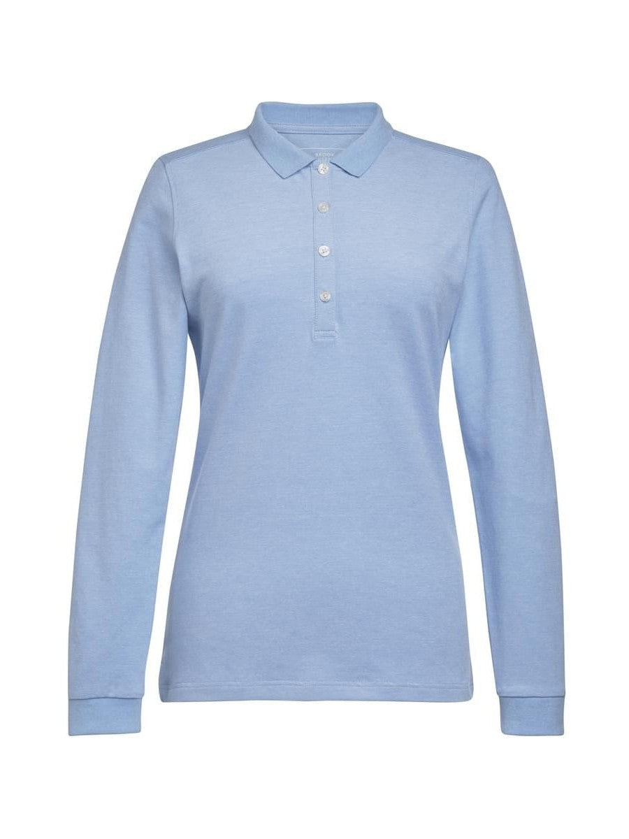 2378 Anna Female L/S Polo Shirt - Sky Marl