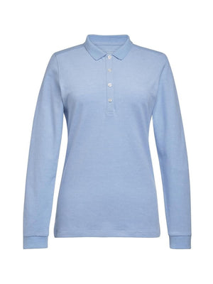 2378 Anna Female L/S Polo Shirt - Sky Marl