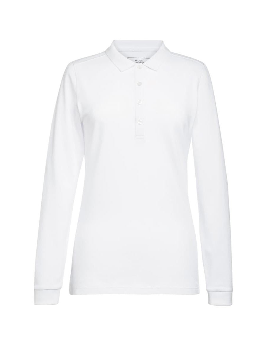 2378 Anna Female L/S Polo Shirt - White