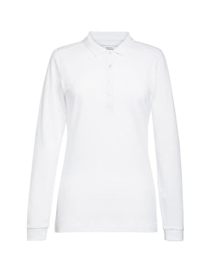 2378 Anna Female L/S Polo Shirt - White