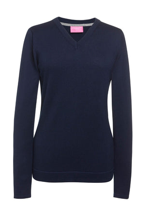 2307 Atlanta V neck Jumper - Navy