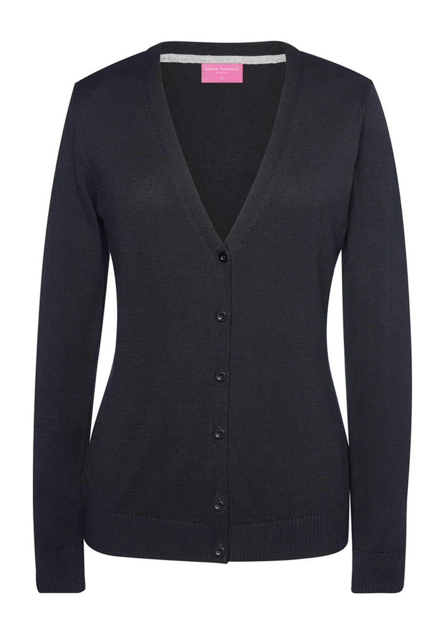 2309 Augusta V neck Cardigan - Black