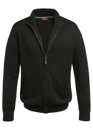 4218 Columbus Male Zip Cardigan - Black