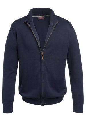 4218 Columbus Male Zip Cardigan - Navy